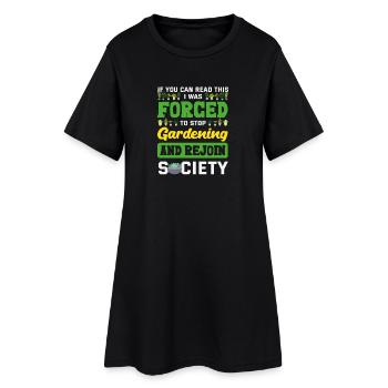 Cadeaux pour les jardins et les amoureux des plantes - Robe T-shirt Femme - noir - Devant