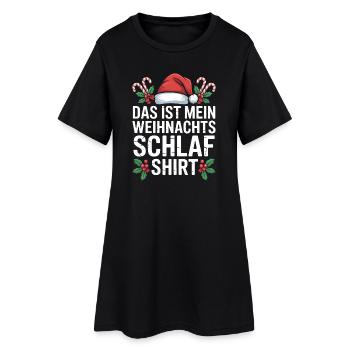 Chemise de nuit de Noël C’est à moi - Robe T-shirt Femme - noir - Devant