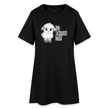 Tu peux le faire! Le petit mouton est sûr ! - Robe T-shirt Femme - noir - Devant