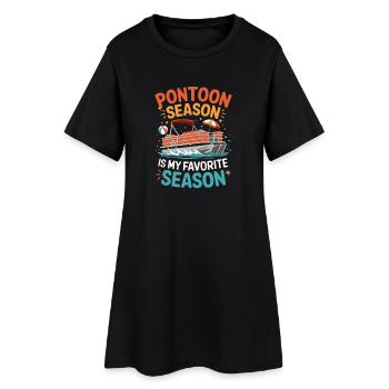 La saison des pontons est ma saison préférée, plus drôle - Robe T-shirt Femme - noir - Devant