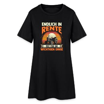 Régime de retraite Tracteur Pensionnaire Pensionnaire Agriculteur de retraite Trak - Robe T-shirt Femme - noir - Devant