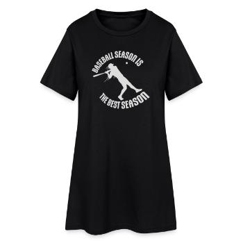 La saison de baseball est la meilleure saison des sports de fans - Robe T-shirt Femme - noir - Devant