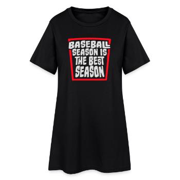 La saison de baseball est la meilleure saison des sports de fans - Robe T-shirt Femme - noir - Devant