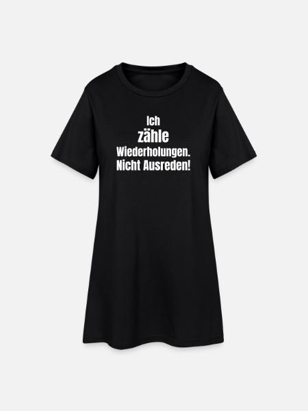Je compte les répétitions – pas d’excuses - Robe T-shirt Femme - noir