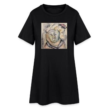 Portrait d’ours dans un style aquarelle - Robe T-shirt Femme - noir - Devant