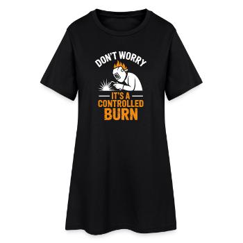 Soudeur qui dit profession, drôle de cadeau de soudeur, - Robe T-shirt Femme - noir - Devant