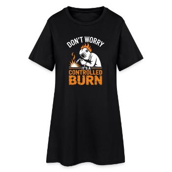Soudeur qui dit profession, drôle de cadeau de soudeur, - Robe T-shirt Femme - noir - Devant