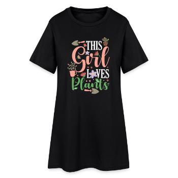 Cadeaux pour les jardins et les amoureux des plantes - Robe T-shirt Femme - noir - Devant