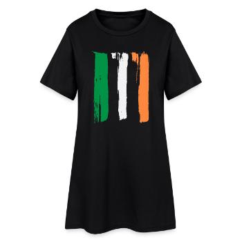 Drapeau de l’Irlande - Robe T-shirt Femme - noir - Devant