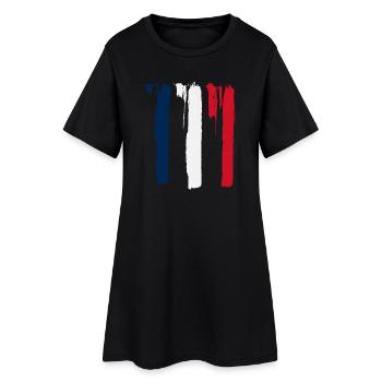 Franches de France - Robe T-shirt Femme - noir - Devant