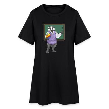 Badger Enseignant de Pâques - Robe T-shirt Femme - noir - Devant