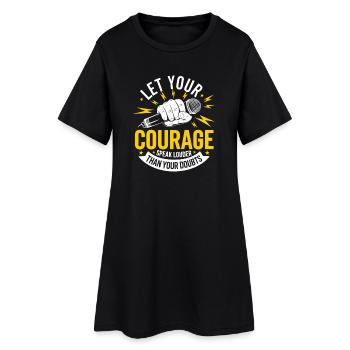 Poésie Slam Speak Loud Slam Poésie - Robe T-shirt Femme - noir - Devant