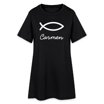 Carmen prénom de famille avec C baptême de prénom de jeune fille - Robe T-shirt Femme - noir - Devant
