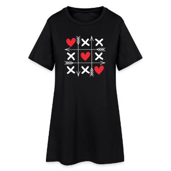 Maillon en forme de cœurs de Corpion pour couples assortis mignons - Robe T-shirt Femme - noir - Devant
