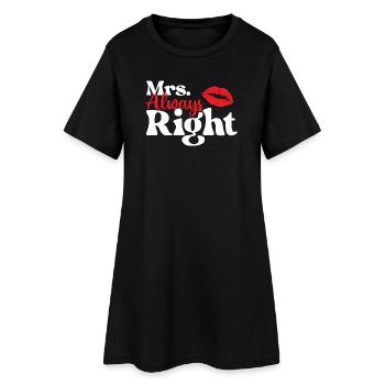 Mme Toujours Bonne Couple Drôle de Valentine Assorti - Robe T-shirt Femme - noir - Devant