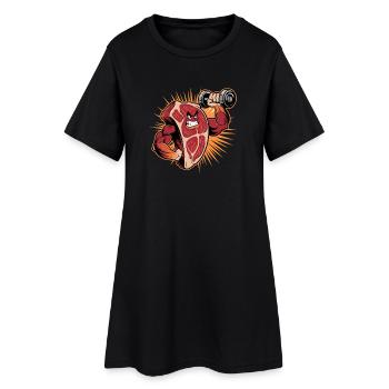 Musculation en musculation, musculation, fitness amusant - Robe T-shirt Femme - noir - Devant