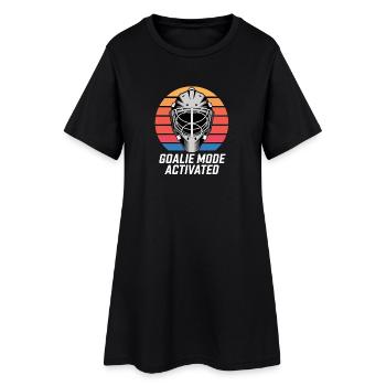 Mode gardien activé Masque de gardien de hockey sur glace - Robe T-shirt Femme - noir - Devant