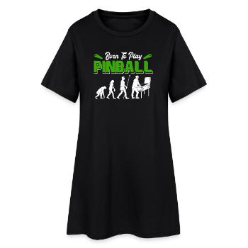 Born to Play Pinball Retro Evolution Arcade Design - Frauen T-Shirt-Kleid - Schwarz - Vorne