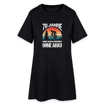 70 cadeaux d’anniversaire Cycliste Vélo - Robe T-shirt Femme - noir - Devant