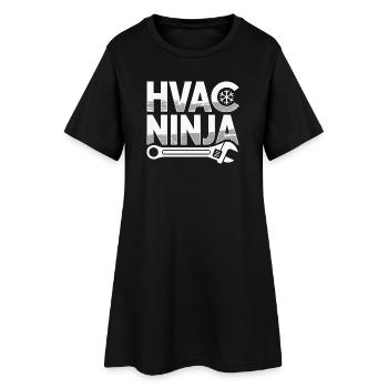 Drôle de réparation de climatisation CVC Ninja Pros - Robe T-shirt Femme - noir - Devant