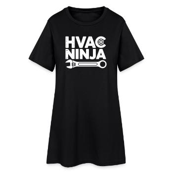 Conception experte en réparation de technicien HVAC Ninja - Robe T-shirt Femme - noir - Devant