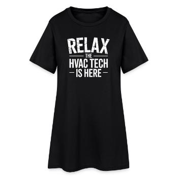 Expert en CVC en climatisation, ventilation et chauffage - Robe T-shirt Femme - noir - Devant