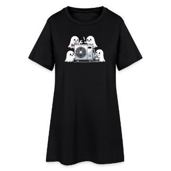 Motif drôle de technique climatique pour les fantômes HVAC d’Halloween - Robe T-shirt Femme - noir - Devant