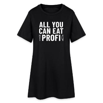 All You Can Eat Profi Messer Gabel - Frauen T-Shirt-Kleid - Schwarz - Vorne