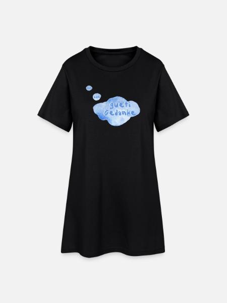 gueti Gedanke - Frauen T-Shirt-Kleid - Schwarz
