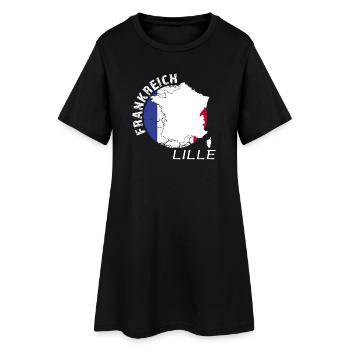 Lille - Robe T-shirt Femme - noir - Devant