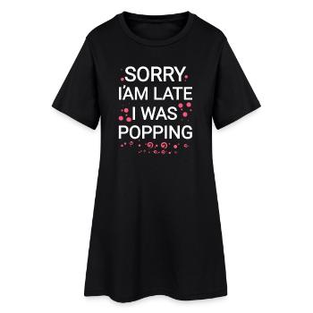 Tut mir leid  - Frauen T-Shirt-Kleid - Schwarz - Vorne