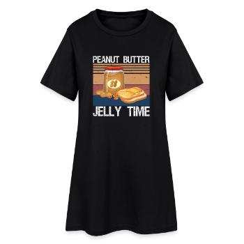 Peanut Butter Jelly Time - Frauen T-Shirt-Kleid - Schwarz - Vorne