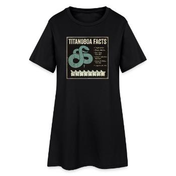 Faits sur Titanoboa : Plus grand serpent de la préhistoire - Robe T-shirt Femme - noir - Devant