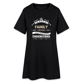 C’est une affaire de famille que tu ne comprendrais pas - Robe T-shirt Femme - noir - Devant