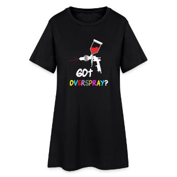 Overspray Colorful Artist Painter Art - Women’s T-Shirt Dress - black - Front