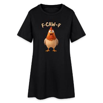 F-CAW-F Huhn - Lustiges Wortspiel - Chicken Meme - Frauen T-Shirt-Kleid - Schwarz - Vorne
