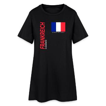Cannes - Robe T-shirt Femme - noir - Devant