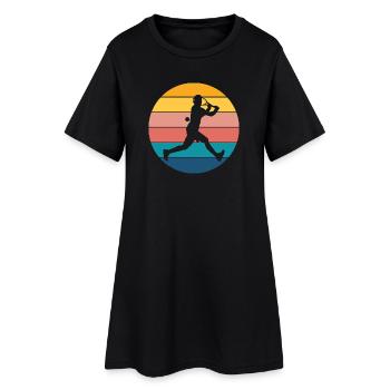 tennis - Robe T-shirt Femme - noir - Devant