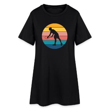tennis - Robe T-shirt Femme - noir - Devant