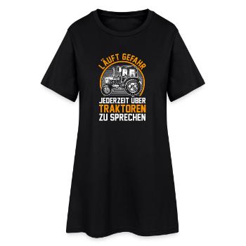 Tractor Farmer Farmer Tractor Driver Tractor - Women’s T-Shirt Dress - black - Front