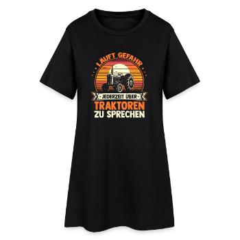 Tracteur Fermier Fermier Conducteur de tracteur Tracteur - Robe T-shirt Femme - noir - Devant