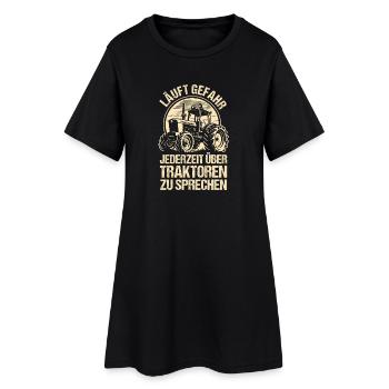 Tractor Farmer Farmer Tractor Driver Tractor - Women’s T-Shirt Dress - black - Front
