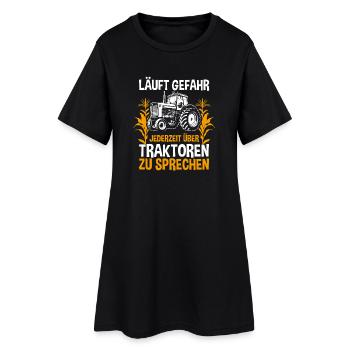 Tractor Farmer Farmer Tractor Driver Tractor - Women’s T-Shirt Dress - black - Front