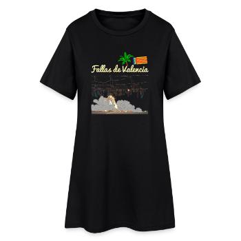 Fallas de Valencia Mascleta - Robe T-shirt Femme - noir - Devant
