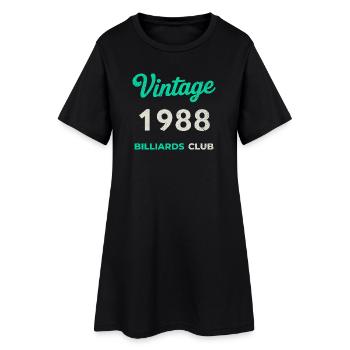 Millésime 1988 – Année de naissance rétro du Billiards Club - Robe T-shirt Femme - noir - Devant