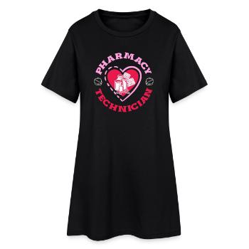 Pharmacien Technicien Pharmaceutique - Robe T-shirt Femme - noir - Devant