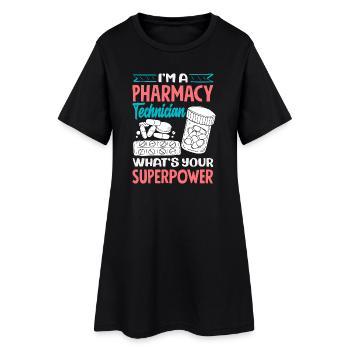 Apotheker Pharmazeutisch-technischer - Frauen T-Shirt-Kleid - Schwarz - Vorne