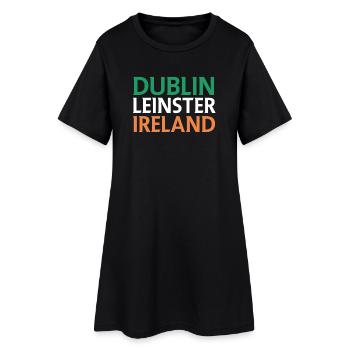 Dublin – Irland Textdesign - Frauen T-Shirt-Kleid - Schwarz - Vorne