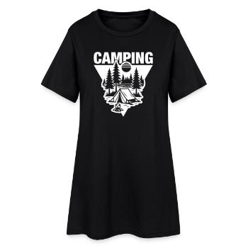 Icône de tente de camping - Robe T-shirt Femme - noir - Devant