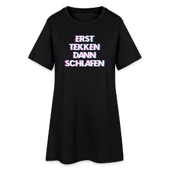 Hardtekk Tekk - Robe T-shirt Femme - noir - Devant